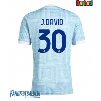 Juventus Jonathan David #30 Tricou Fotbal Replică 2025-26 Barbati Deplasare